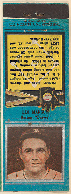 :Leo Mangum Boston Braves from the Baseball Players Match Co-16x12"(A3) Poster