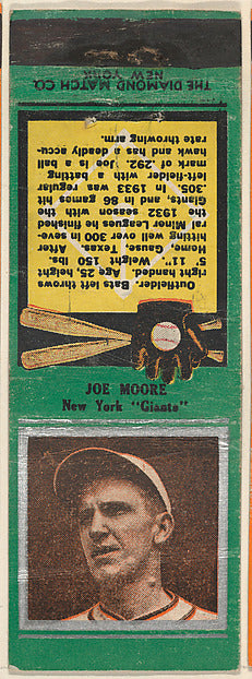 :Joe Moore New York Giants from the Baseball Players Match C-16x12"(A3) Poster