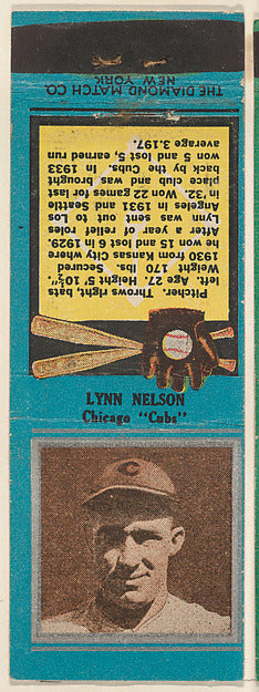 :Lynn Nelson Chicago Cubs from the Baseball Players Match Co-16x12"(A3) Poster