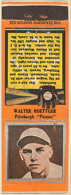 :Walter Roettger Pittsburgh Pirates from the Baseball Player-16x12"(A3) Poster