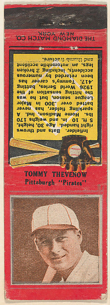 :Tommy Thevenow Pittsburgh Pirates from the Baseball Players-16x12"(A3) Poster