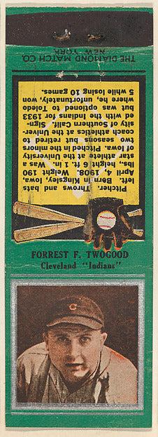 :Forrest F. Twogood Cleveland Indians from the Baseball Play-16x12"(A3) Poster