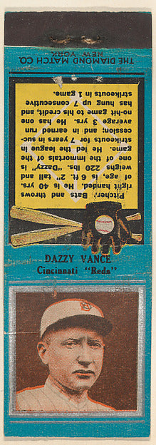 :Dazzy Vance Cincinnati Reds from the Baseball Players Match-16x12"(A3) Poster