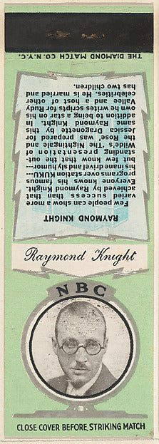 :Raymond Knight from NBC Radio Stars Match Cover design seri-16x12"(A3) Poster