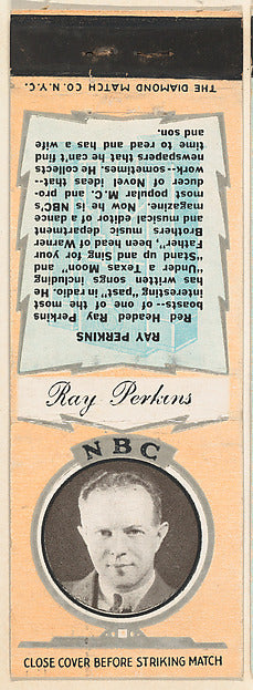 :Ray Perkins from NBC Radio Stars Match Cover design series -16x12"(A3) Poster