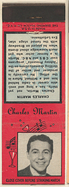 :Charles Martin from Musical Stars Match Cover design series-16x12"(A3) Poster