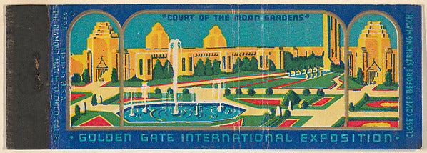 :Court of the Moon Gardens from the Golden Gate Internationa-16x12"(A3) Poster