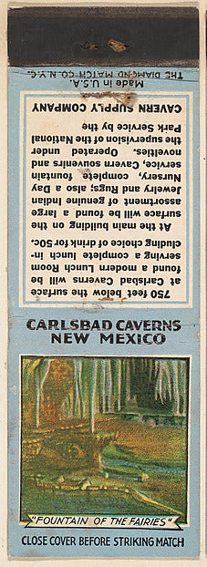 :Fountain of the Fairies from Carlsbad Caverns Souvenir View-16x12"(A3) Poster