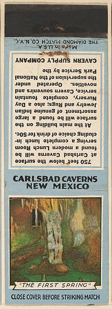 :The First Spring from Carlsbad Caverns Souvenir Views Match-16x12"(A3) Poster