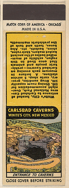 :Entrance to Caverns from Carlsbad Caverns Souvenir Views Ma-16x12"(A3) Poster