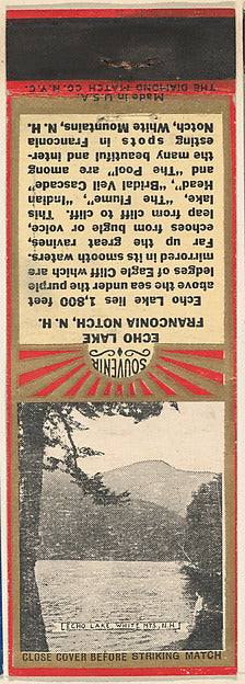 :Echo Lake White Mts N.H. from New England Souvenir Views Ma-16x12"(A3) Poster