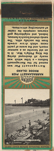 :Narragansett Pier R.I. from New England Souvenir Views Matc-16x12"(A3) Poster