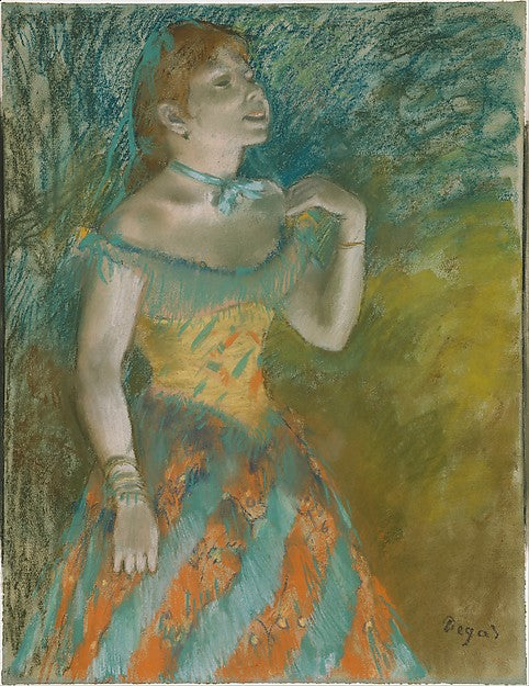 Edgar Degas:The Singer in Green c1884-16x12"(A3) Poster