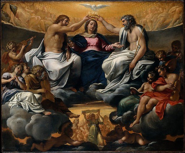 Annibale Carracci:The Coronation of the Virgin after 1595-16x12"(A3) Poster
