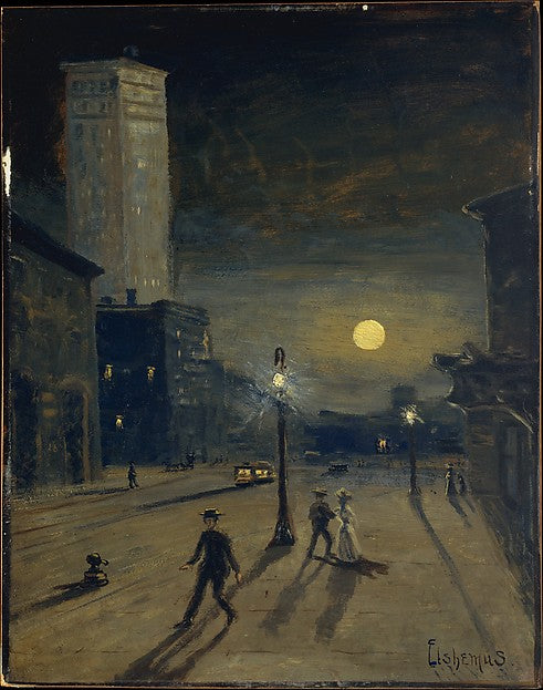 New York at Night c1910-Louis Michel Eilshemius, Poster Print - Wall Art