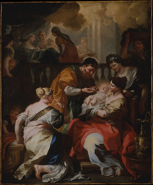 Francesco Solimena:The Birth of the Virgin c1690-16x12"(A3) Poster