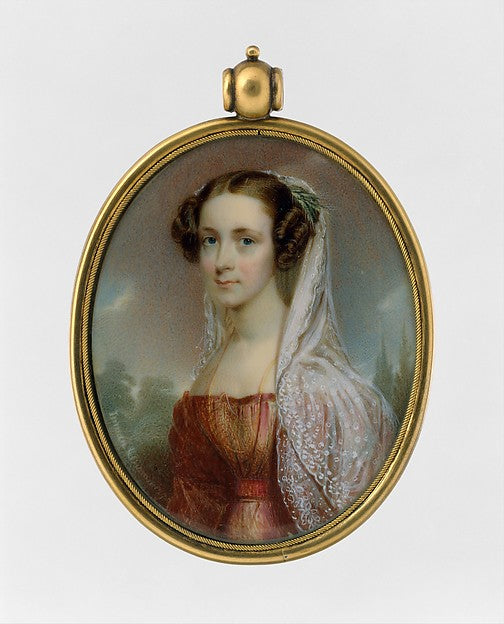 Portrait of a Lady c1827-Henry Inman, Thomas Seir Cummings, Ba, Poster Print