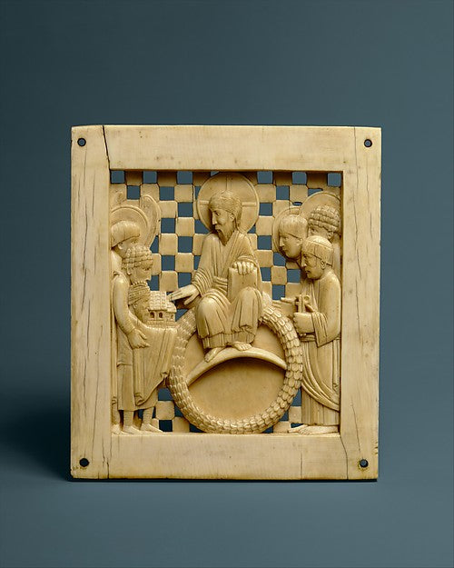 :Plaque with Christ Receiving Magdeburg Cathedral from Emper-16x12"(A3) Poster