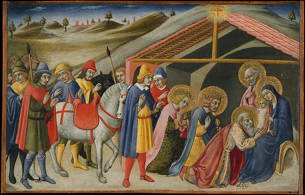 Sano di Pietro:The Adoration of the Magi c1470-16x12"(A3) Poster