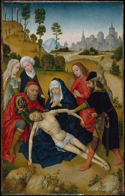 Simon Marmion:The Lamentation of Christ c1467-16x12"(A3) Poster