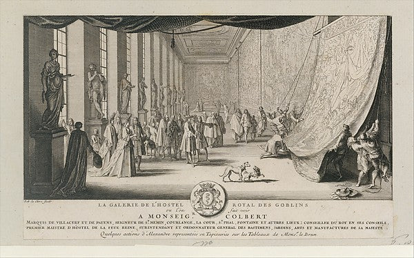 Colbert Visiting the Gobelins c1665-Sébastien Leclerc I, Poster Print