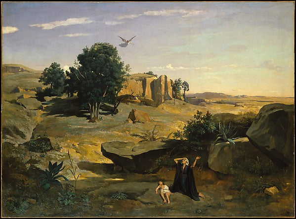 Camille Corot:Hagar in the Wilderness 1835-16x12"(A3) Poster