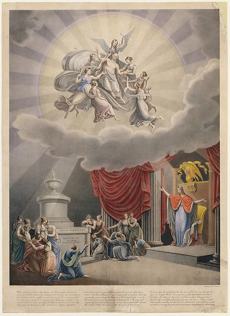 Apotheosis of George Washington 1830–50-After Samuel Moore,ac, Poster Print Wall Art