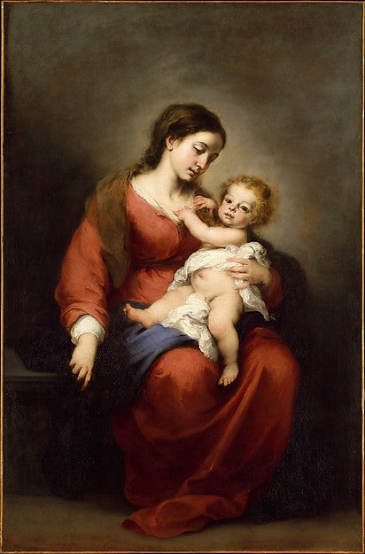 Bartolomé Estebán Murillo:Virgin and Child c1670–72-16x12"(A3) Poster