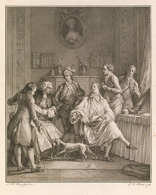 The Morning Toilet from Le Monument du Costume 1745–97-After, Poster Print Wall Art