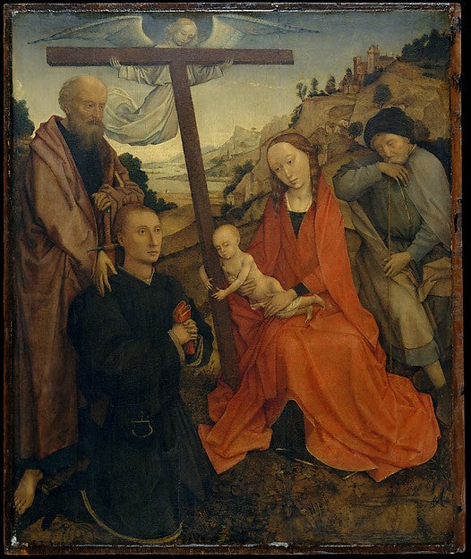 Style of Rogier van der Weyden:The Holy Family with Saint Pa-16x12"(A3) Poster