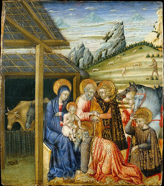 Giovanni di Paolo:The Adoration of the Magi c1460-16x12"(A3) Poster