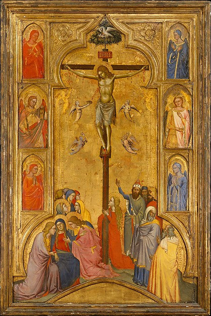 Andrea di Cione , and workshop:The Crucifixion c1365-16x12"(A3) Poster