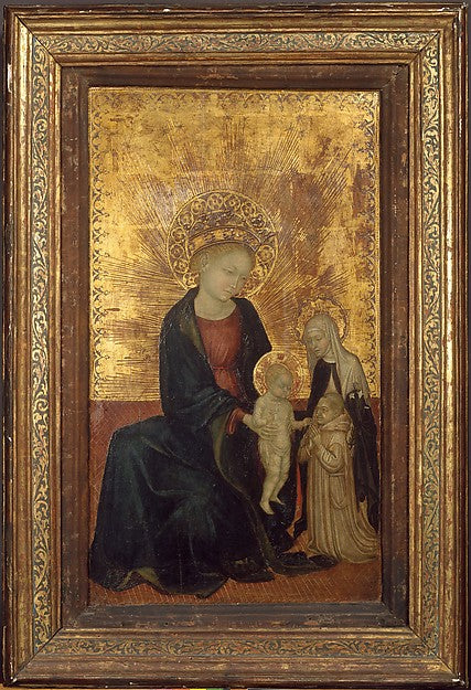 Italian, Lombard:Madonna and Child with Saint Catherine of S-16x12"(A3) Poster