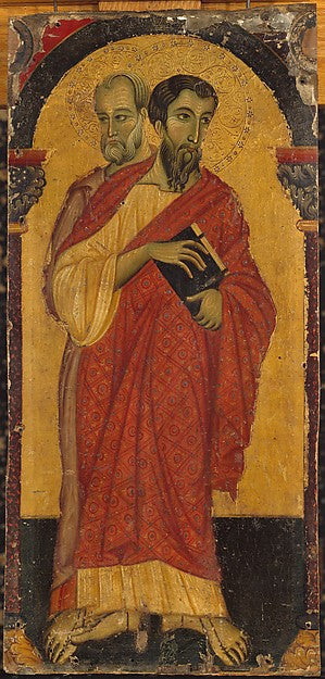 Master of Saint Francis:Saints Bartholomew and Simon 1266–75-16x12"(A3) Poster