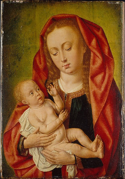 Master of Saint Giles:Virgin and Child with a Dragonfly c150-16x12"(A3) Poster
