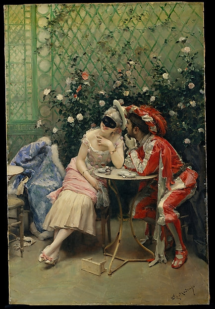 Raimundo de Madrazo y Garreta:Masqueraders 1875–78-16x12"(A3) Poster