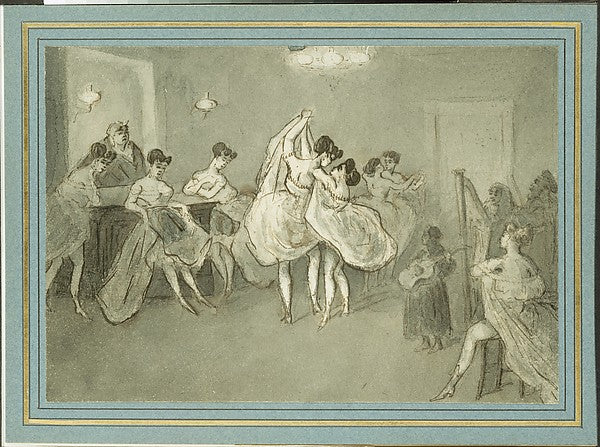 Constantin Guys:Women Dancing in a Brothel c1865-16x12"(A3) Poster