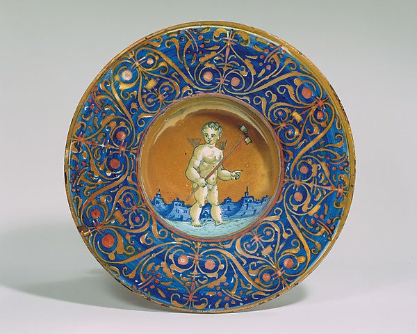 Italian , Gubbio, early 16th century:Dish c1530-16x12"(A3) Poster