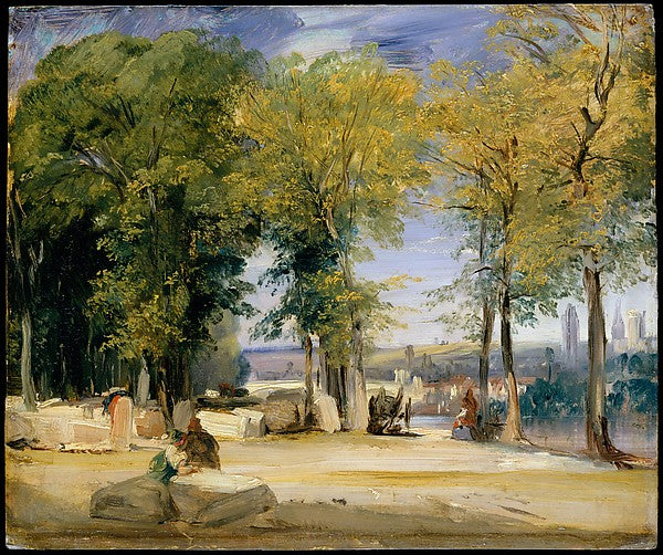 Richard Parkes Bonington:View near Rouen c1825-16x12"(A3) Poster