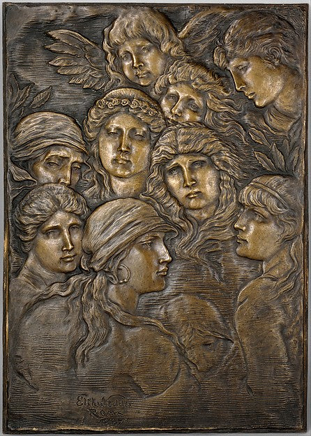 Faces in the Fire 1887, cast 1888-Elihu Vedder, Poster Print - Wall Art
