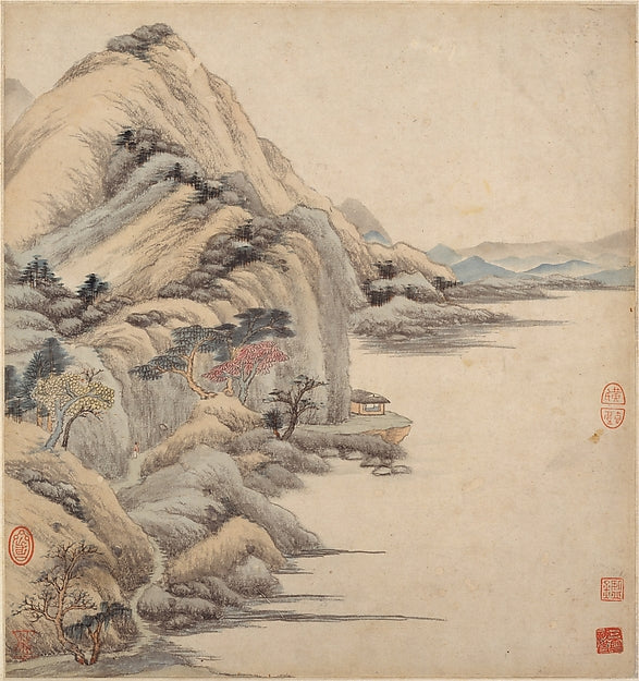 Landscapes in the styles of ancient masters 17,Classic Ming China Image, Poster Print Wall Art