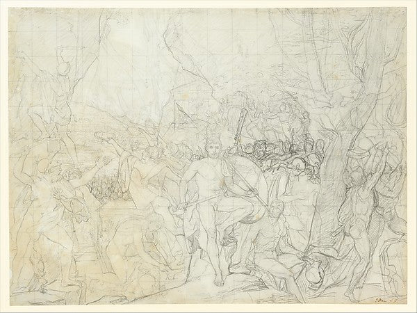 Leonidas at Thermopylae c1814-Jacques Louis David,16x12"(A3) Poster