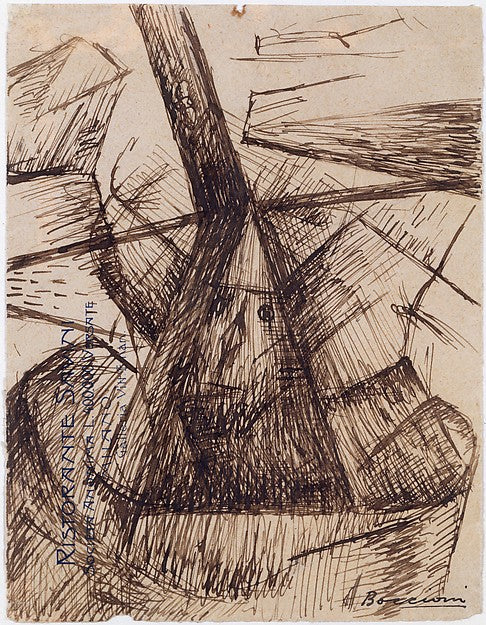 Umberto Boccioni - Study for "Fusion of a Head and a Window" 1, Poster Print Wall Art