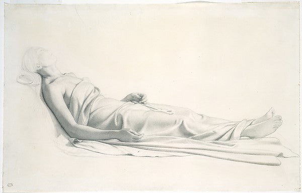Drapery Study for the Figure of the Dying Mary Magdalen 1815–5,16x12"(A3) Poster