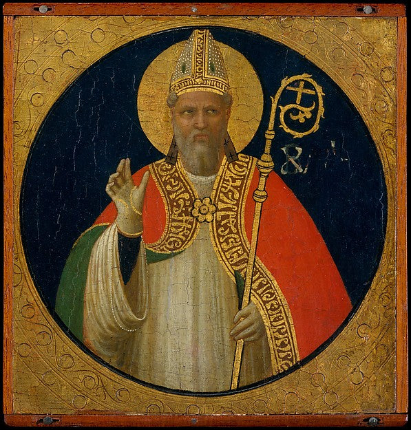 Fra Angelico:A Bishop Saint c1425-16x12"(A3) Poster