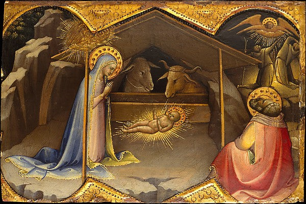 Lorenzo Monaco c1370–1425 Florence ):The Nativity c1406–10-16x12"(A3) Poster
