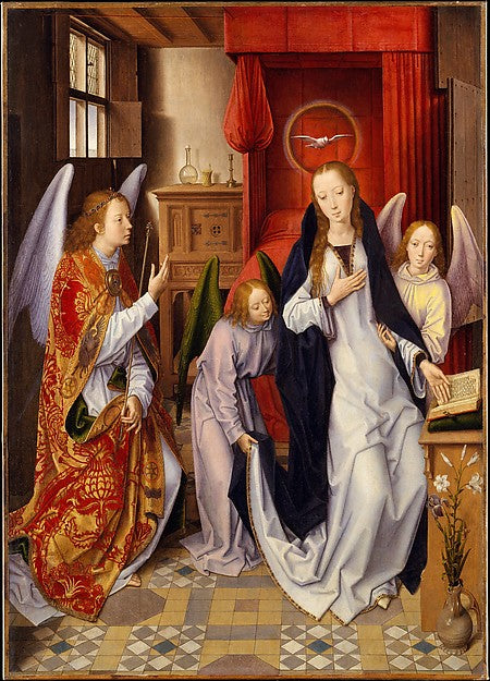 Hans Memling:The Annunciation 1480–89-16x12"(A3) Poster
