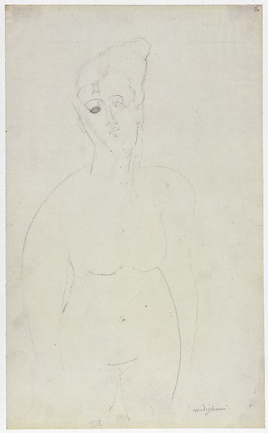 Amedeo Modigliani:Torso of a Nude Woman c1918-16x12"(A3) Poster