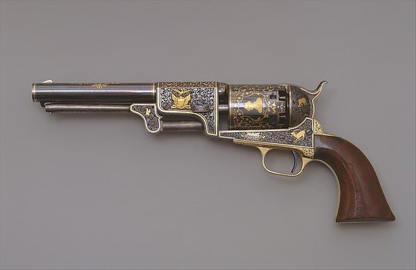 Colt Third Model Dragoon Percussion Revolver Serial Number 12, Poster Print Wall Art