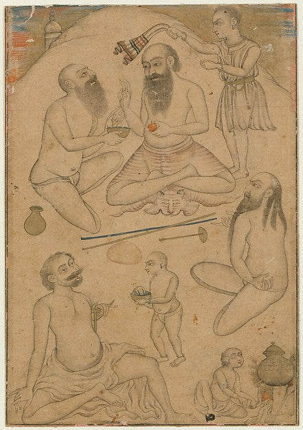 An Encampment of Yogis c1660, Poster Print Wall Art